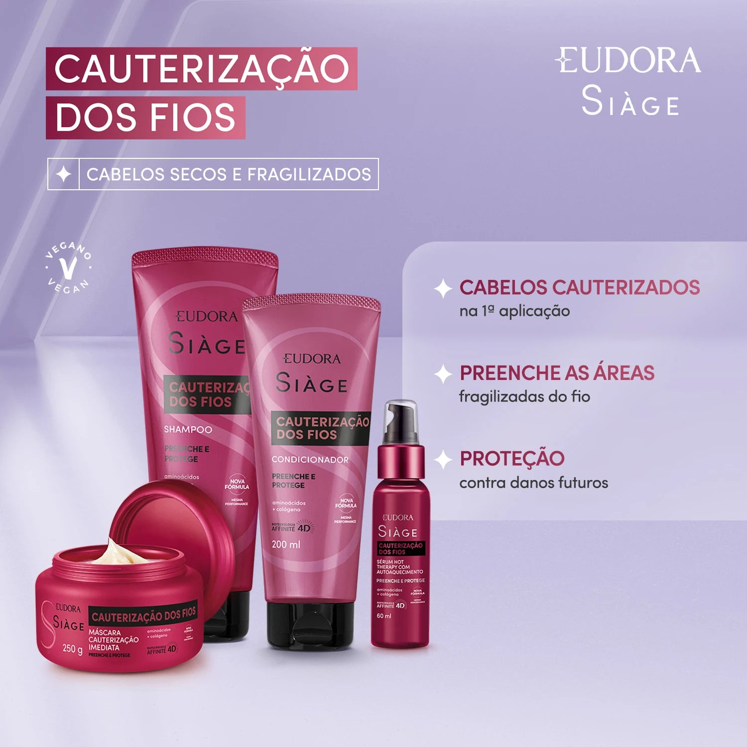Máscara Capilar Siàge Cauterização Dos Fios 250G