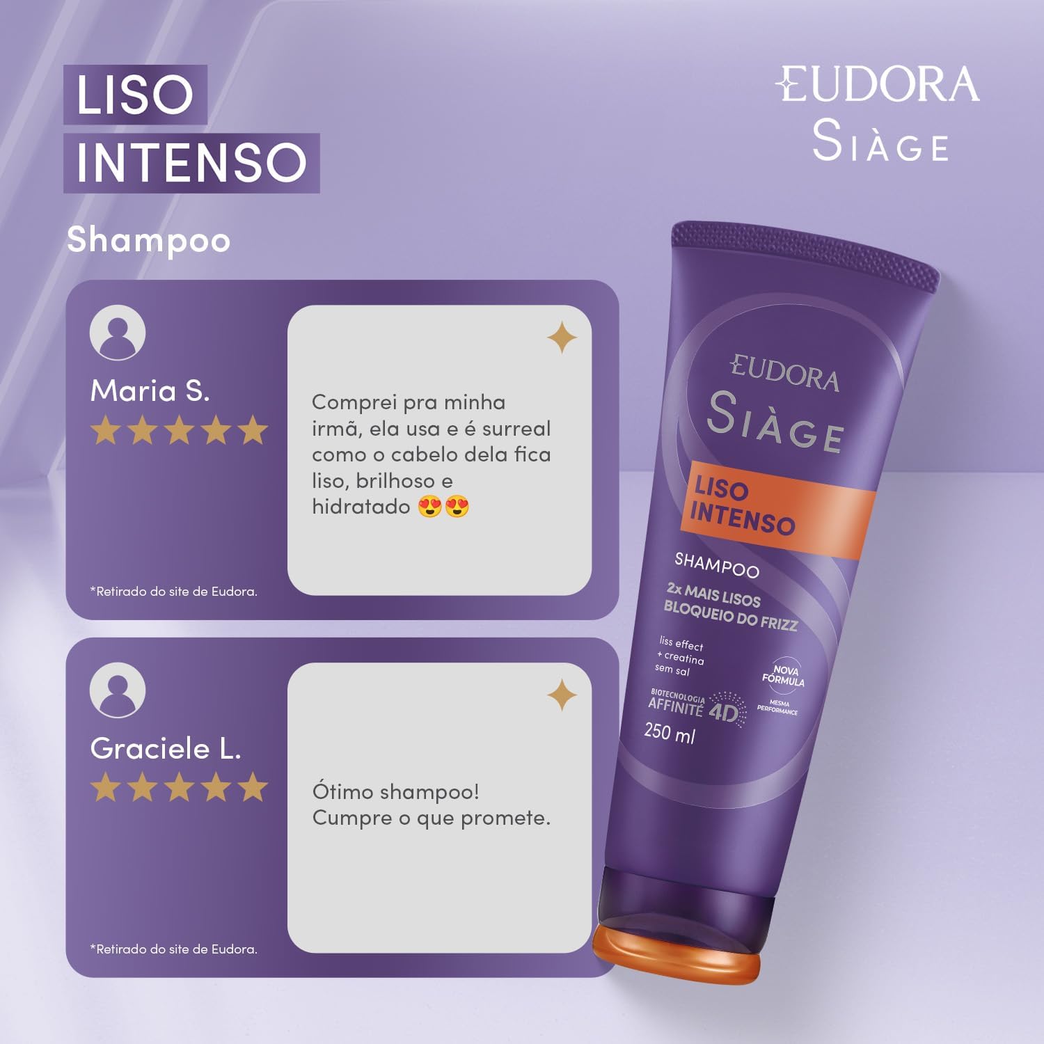 Shampoo Siàge Liso Intenso 250ml