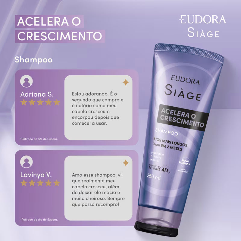 Shampoo Siàge Acelera O Crescimento 250ml