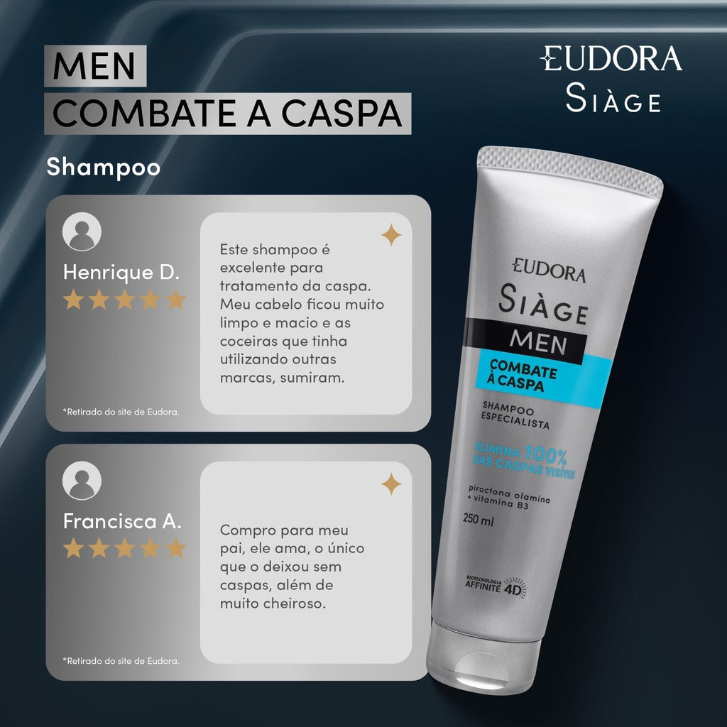Shampoo Siàge Men Combate à Caspa 250ml