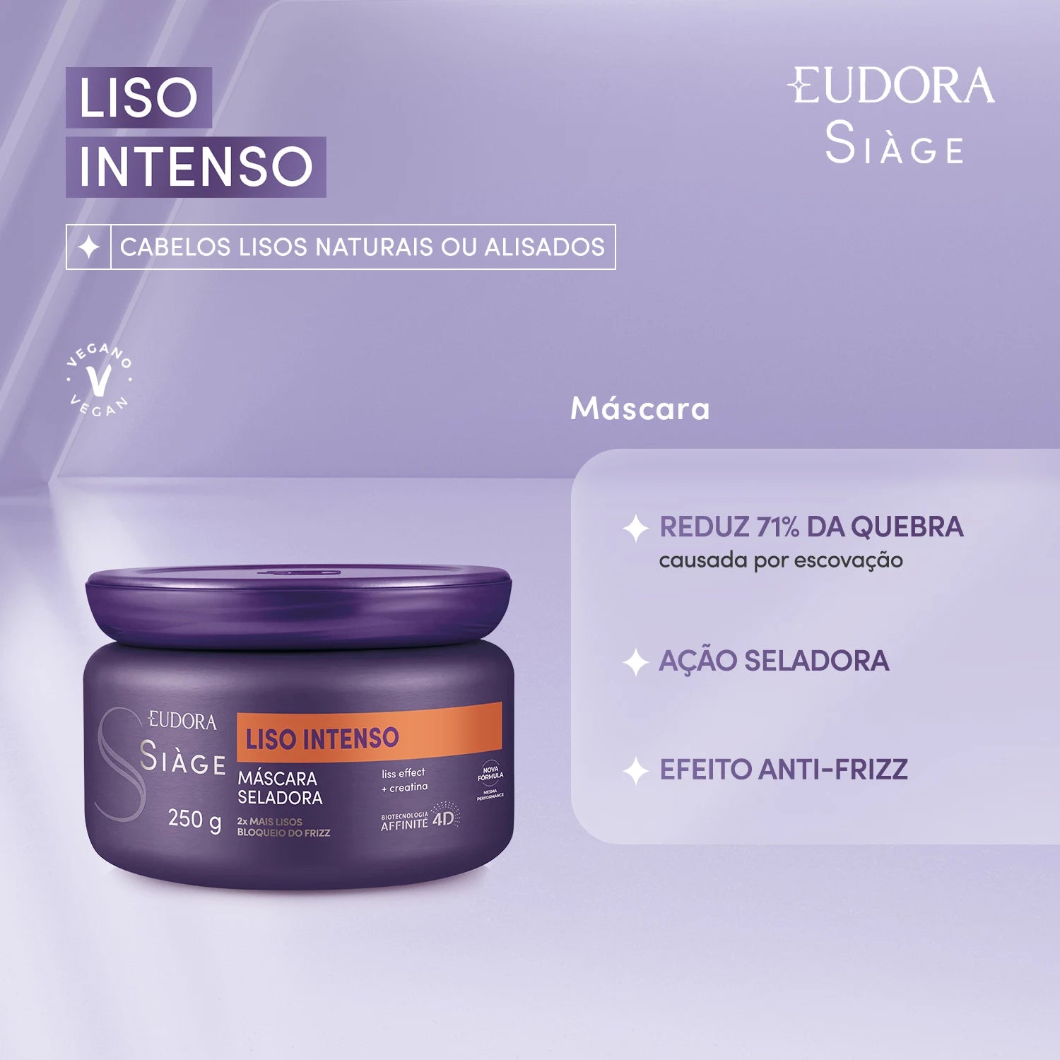 Máscara Capilar Siàge Liso Intenso 250G